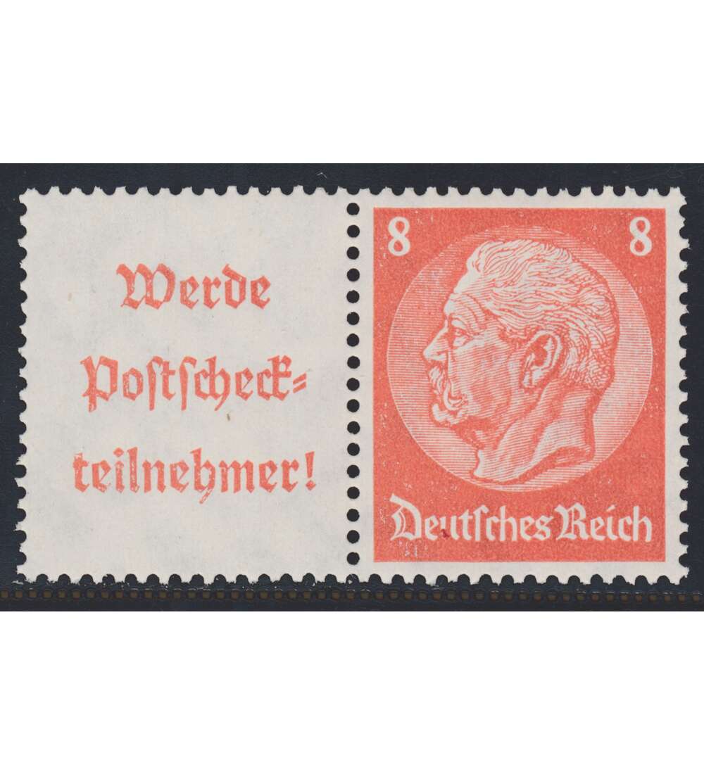 Deutsches Reich Zusammendruck W87 postfrisch ** Hindenburg 1940 (A16.2+8)