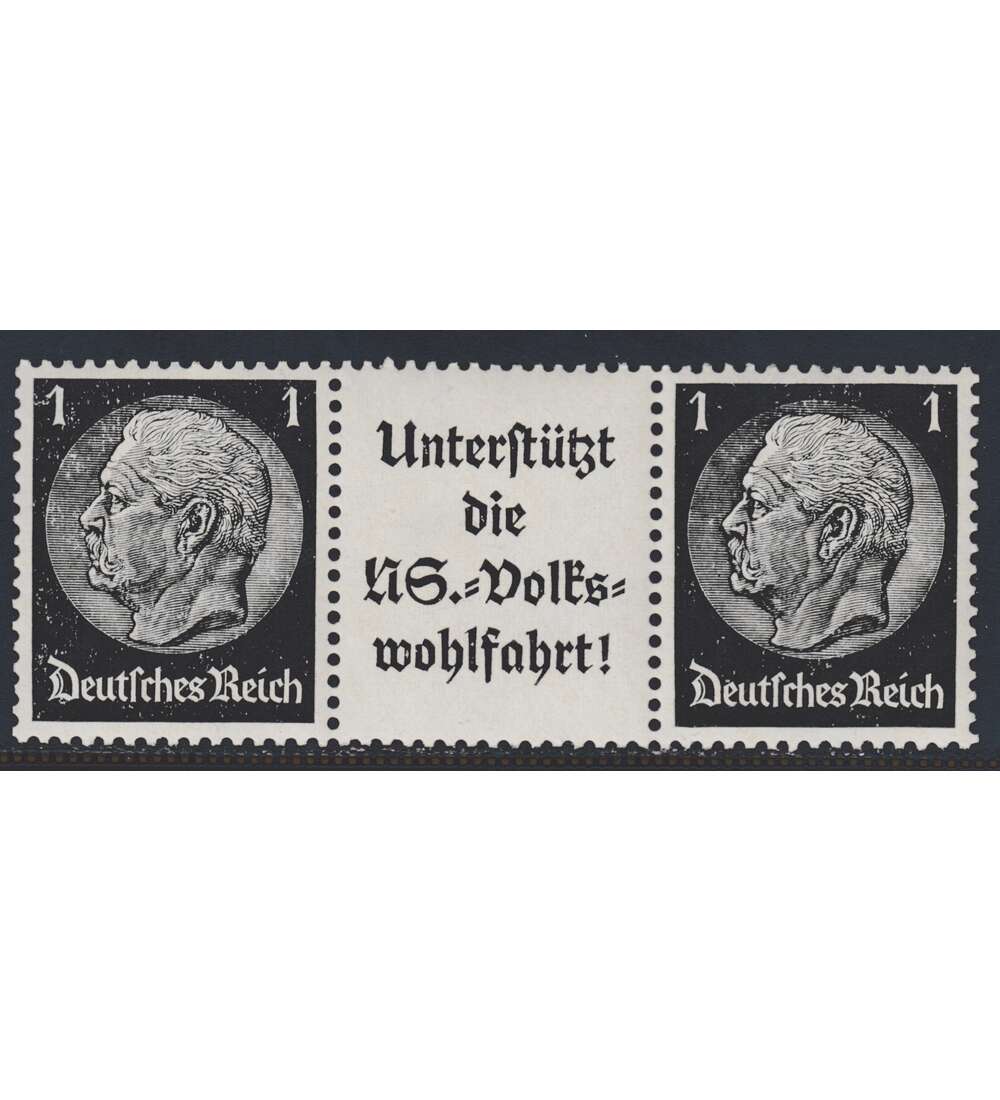 Deutsches Reich Zusammendruck W92 postfrisch ** Hindenburg EHG2 (1+A8.3+1)