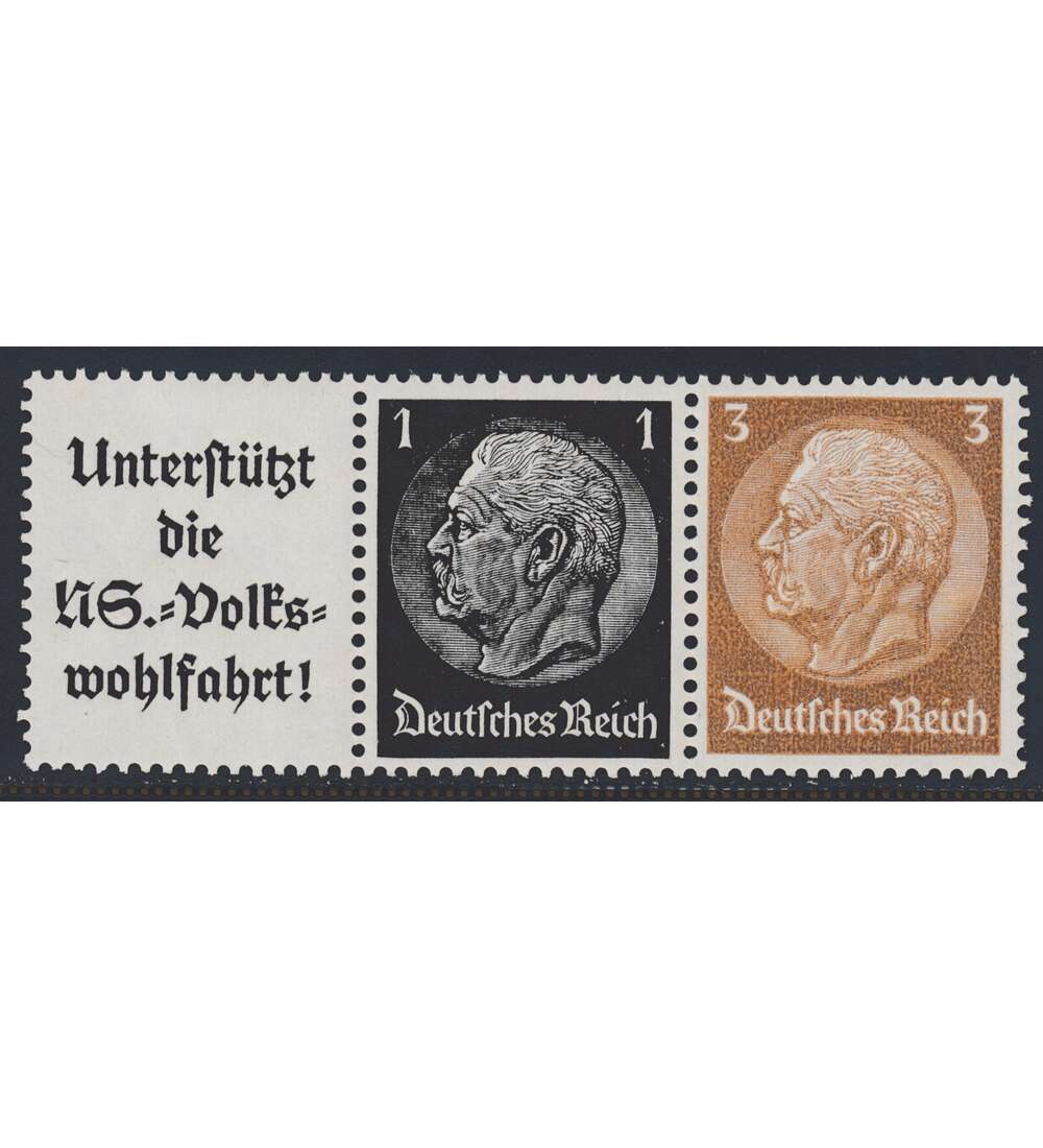 Deutsches Reich Zusammendruck W94 postfrisch ** Hindenburg EHG2 (A8.3+1+3)