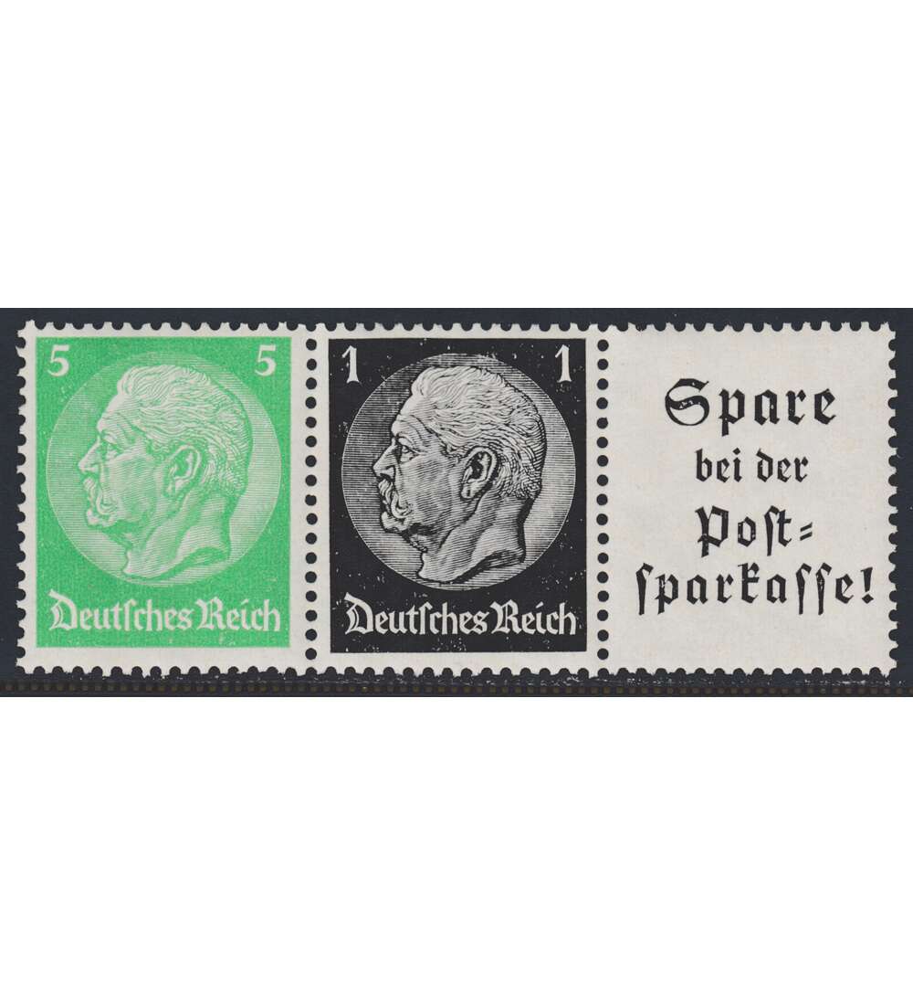Deutsches Reich Zusammendruck W96 postfrisch ** Hindenburg EHG3 (5+1+A13.2)