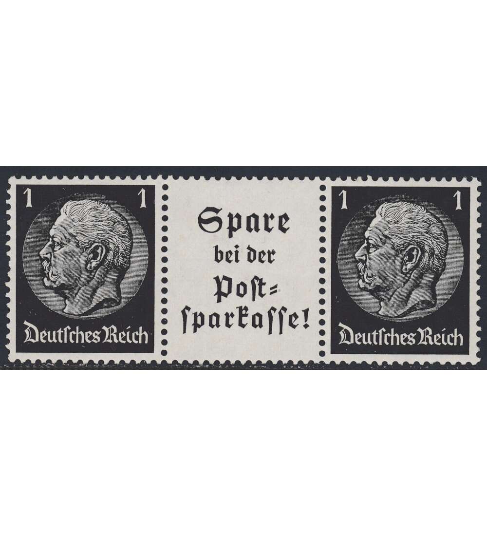 Deutsches Reich Zusammendruck W98 postfrisch ** Hindenburg EHG3 (1+A13.2+1)