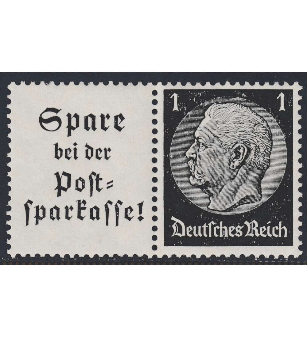 Deutsches Reich Zusammendruck  W99 postfrisch ** Hindenburg EHG3 (A13.2+1)