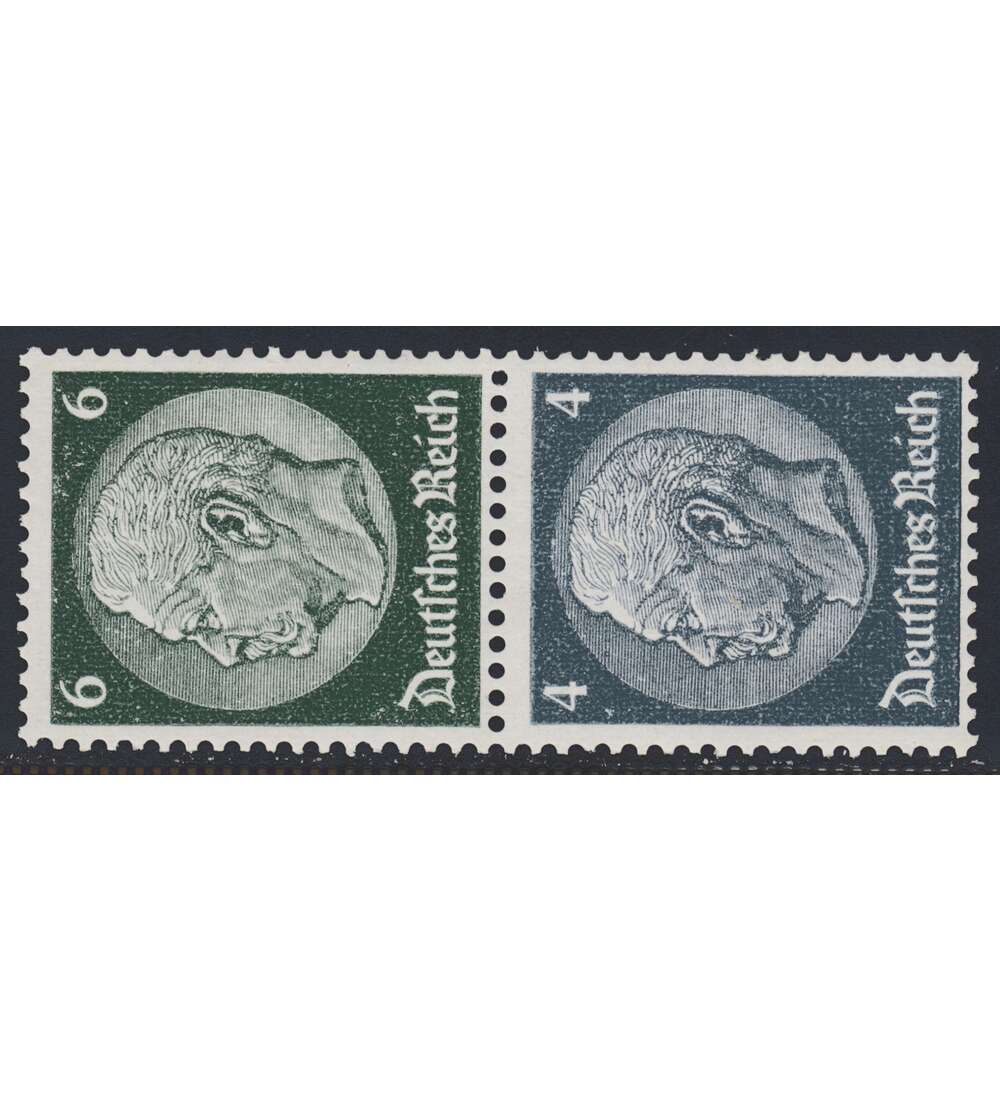 Deutsches Reich Zusammendruck S217 postfrisch ** Hindenburg aus Rollen (6+4)