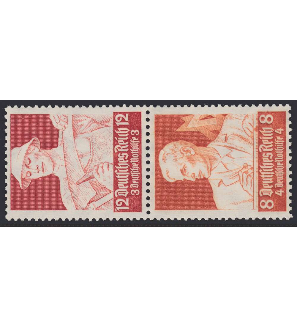 Deutsches Reich Zusammendruck S229 postfrisch ** Nothilfe 1934 Stnde (12+8)