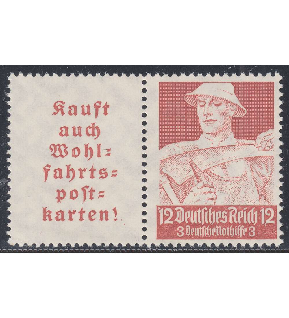 Deutsches Reich Zusammendruck W101 postfrisch ** Nothilfe 1934 Stnde (A6+12)