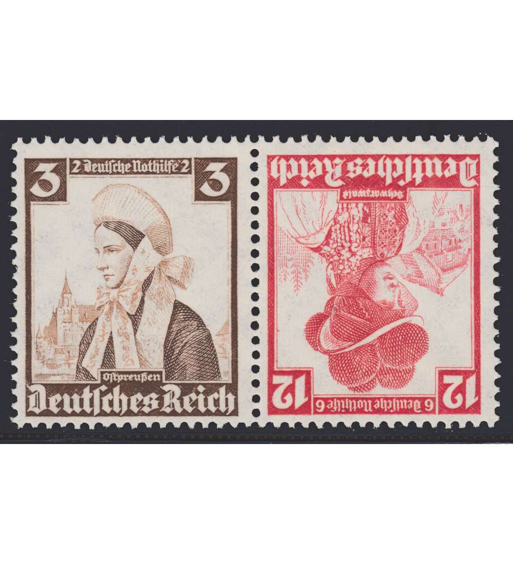 Deutsches Reich Zusammendruck K26 postfrisch ** Nothilfe 1935 Trachten (3+12)