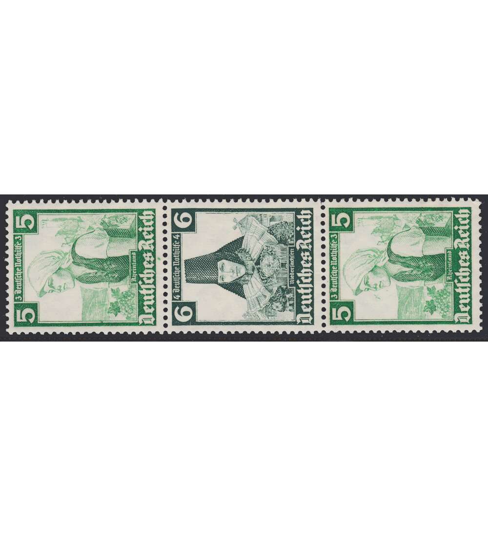 Deutsches Reich Zusammendruck S232 postfrisch ** Nothilfe 1935 Trachten (5+6+5)