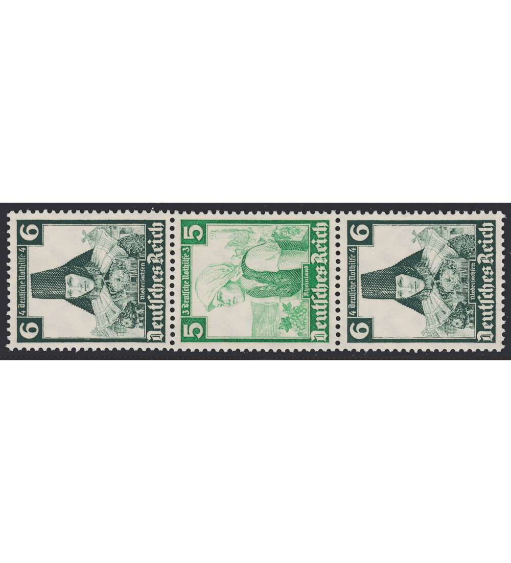 Deutsches Reich Zusammendruck S234 postfrisch ** Nothilfe 1935 Trachten (6+5+6)