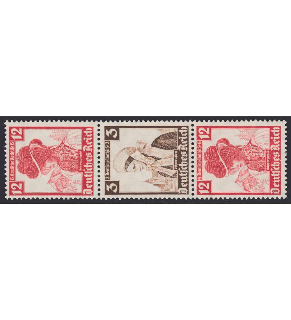 Deutsches Reich Zusammendruck S236 postfrisch ** Nothilfe Trachten (12+3+12)