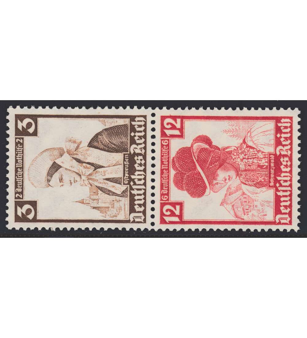 Deutsches Reich Zusammendruck S237 postfrisch ** Nothilfe 1935 Trachten (3+12)