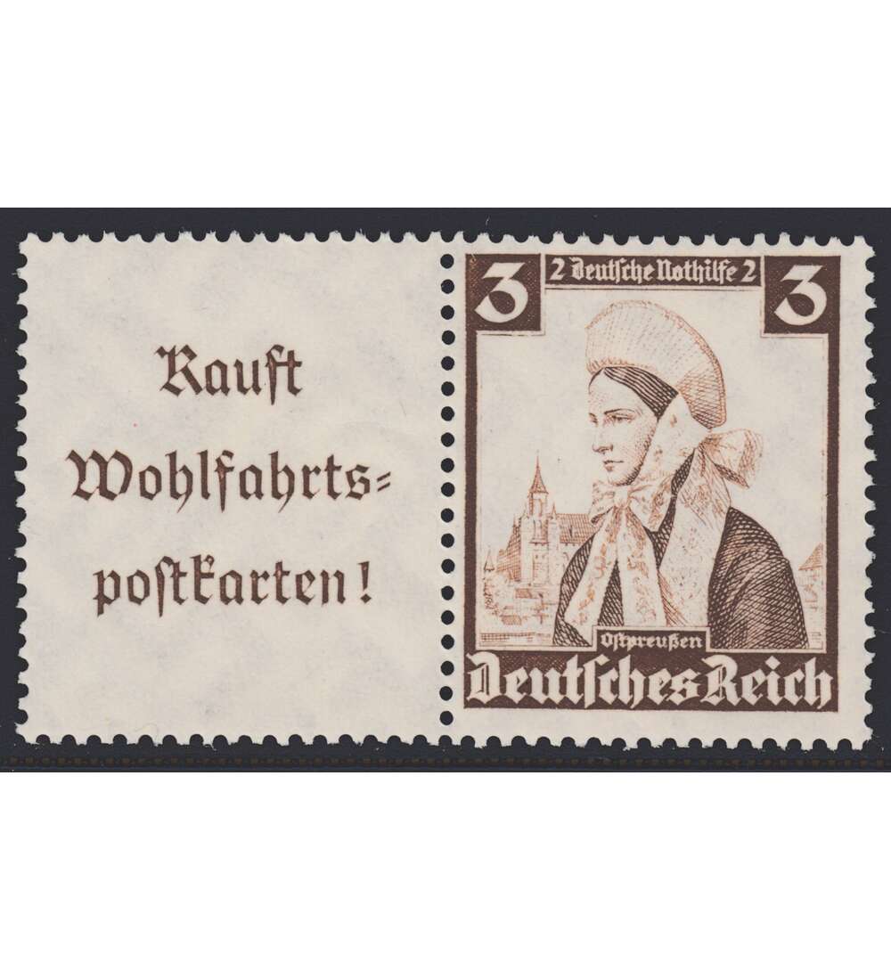 Deutsches Reich Zusammendruck W102 postfrisch ** Nothilfe 1935 Trachten (A7+3)