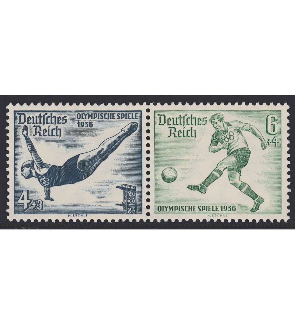 Deutsches Reich Zusammendruck W103 postfrisch ** Olympische Spiele 1936 (4+6)