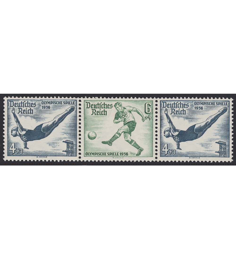 Deutsches Reich Zusammendruck W104 postfrisch ** Olympische Spiele 1936 (4+6+4)