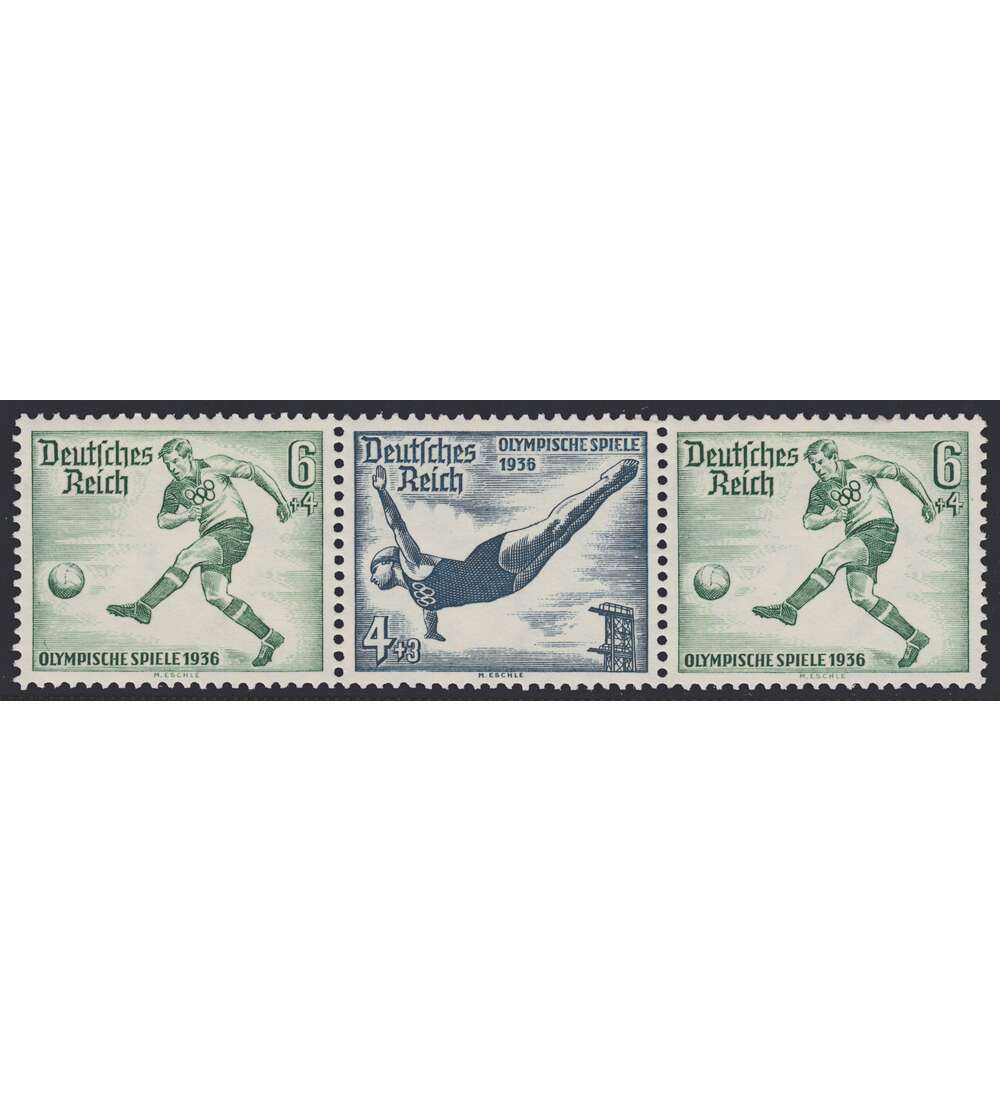 Deutsches Reich Zusammendruck W106 postfrisch ** Olympische Spiele 1936 (6+4+6)