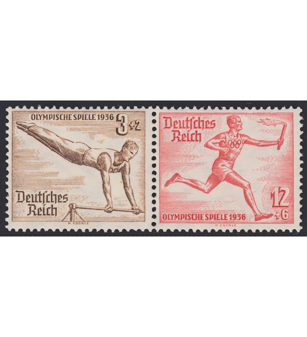 Deutsches Reich Zusammendruck W107 postfrisch ** Olympische Spiele 1936 (3+12)