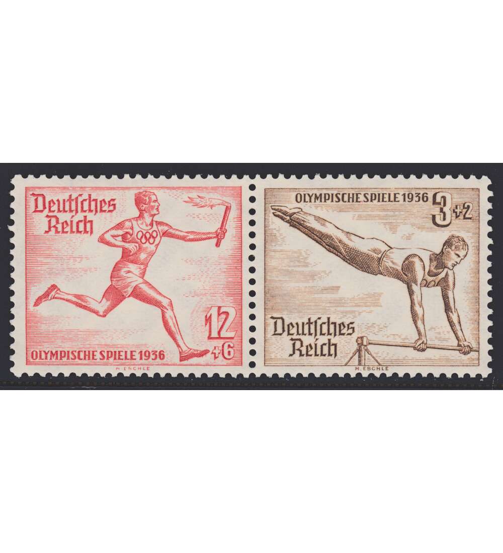 Deutsches Reich Zusammendruck W109 postfrisch ** Olympische Spiele 1936 (12+3)