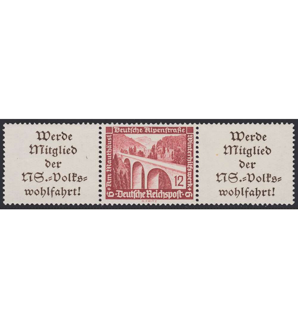 Deutsches Reich Zusammendruck W112 postfrisch ** Winterhilfe 1936 (A11.1+12+A11.1)