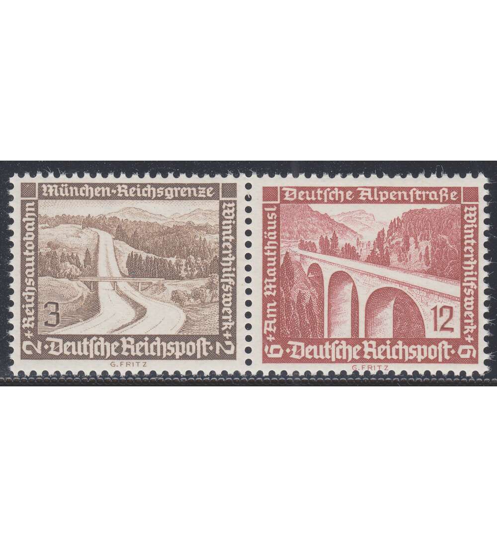 Deutsches Reich Zusammendruck W115 postfrisch ** Winterhilfe 1936 (3+12)