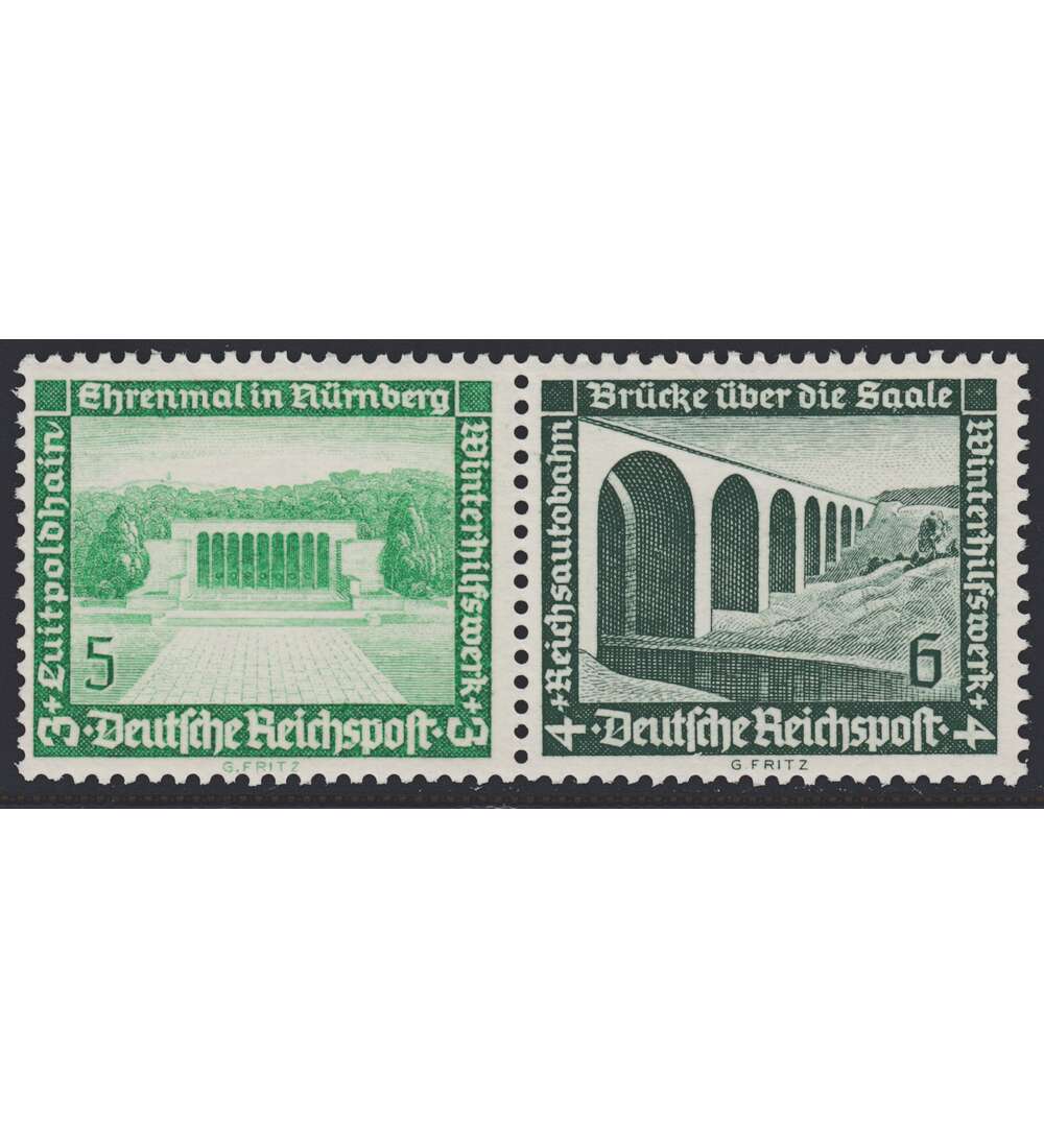 Deutsches Reich Zusammendruck W119 postfrisch ** Winterhilfe 1936 (5+6)