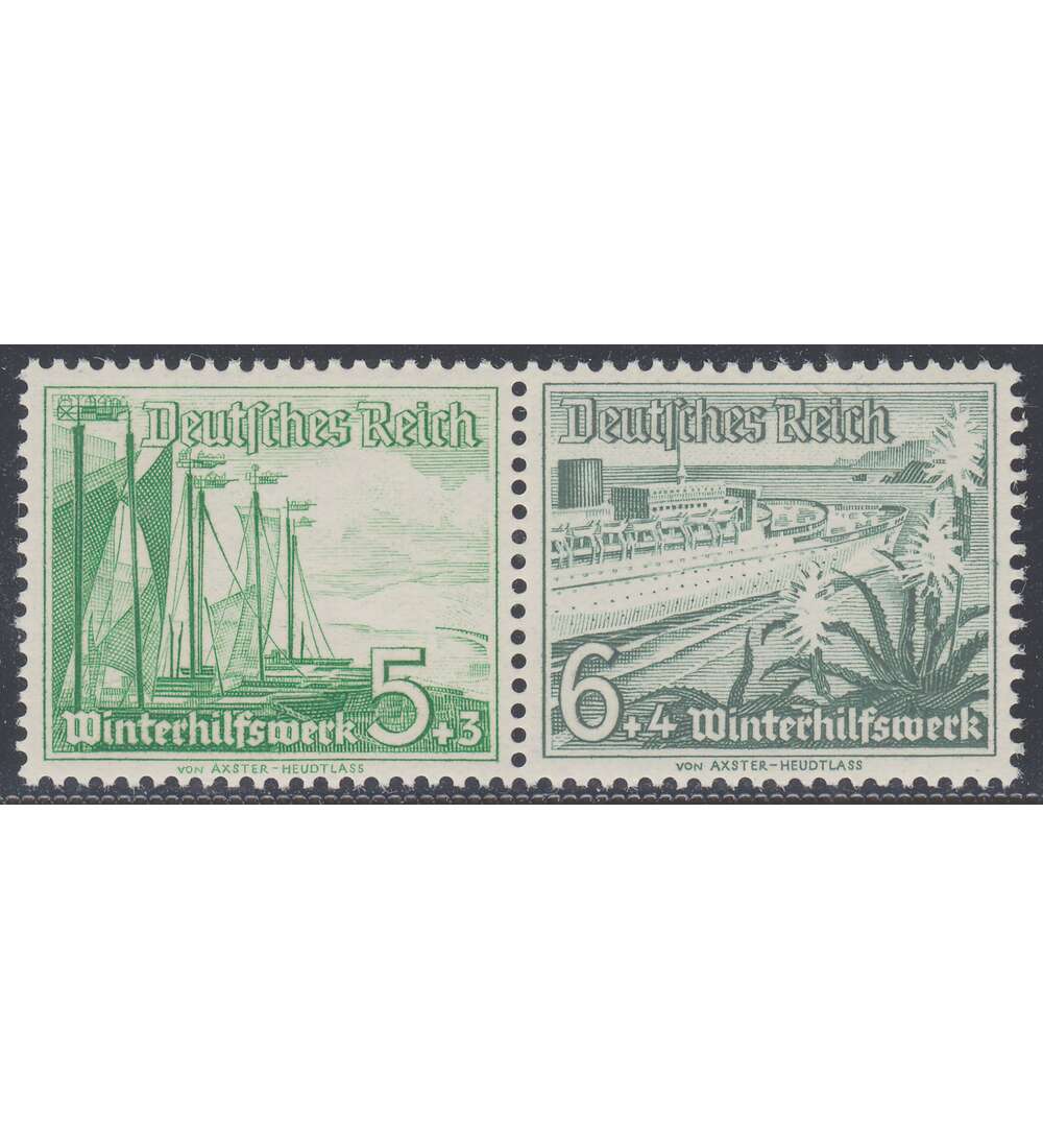 Deutsches Reich Zusammendruck W125 postfrisch ** Winterhilfe 1937 (5+6)