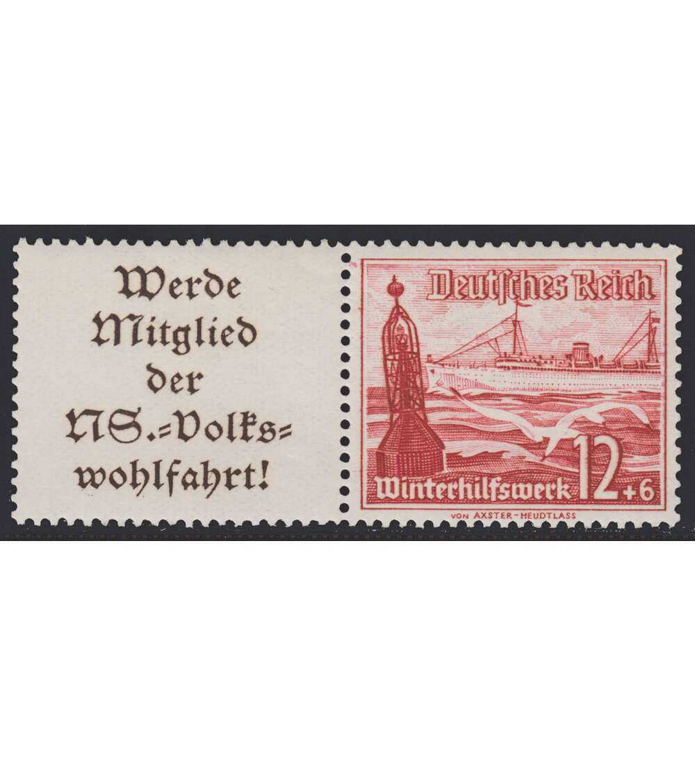 Deutsches Reich Zusammendruck  W127 postfrisch ** Winterhilfe 1937 (A11.2+12)