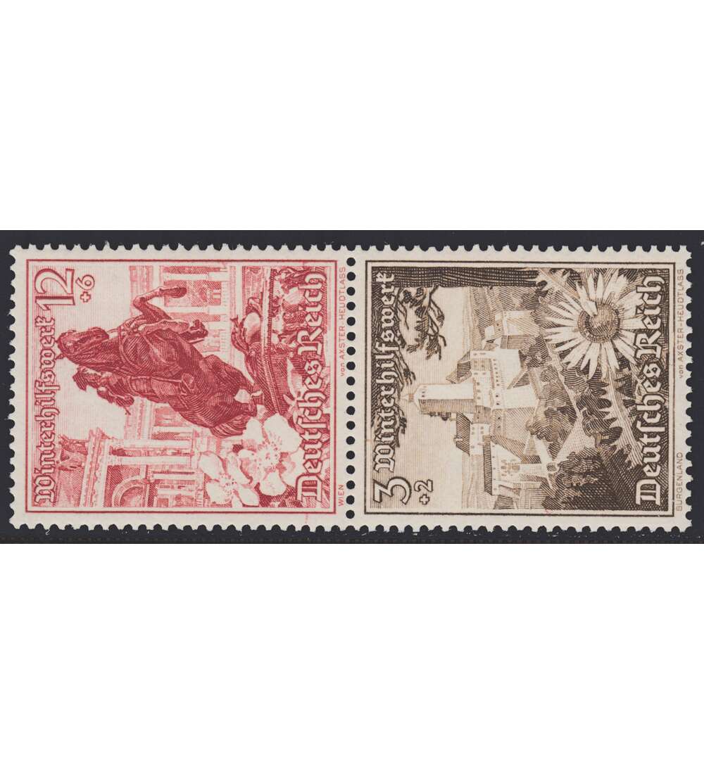 Deutsches Reich Zusammendruck S249 postfrisch ** Winterhilfe 1938 (12+3)