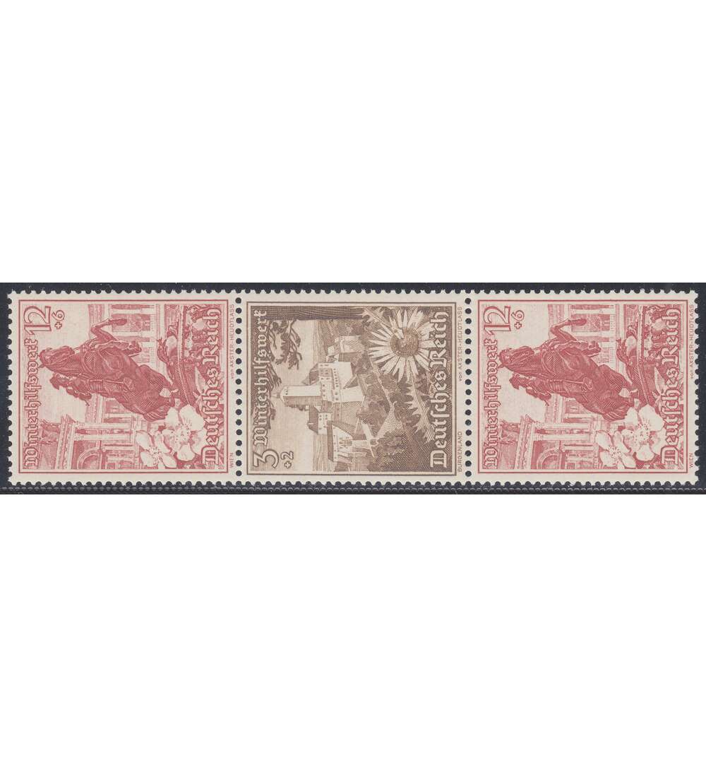 Deutsches Reich Zusammendruck S250 postfrisch ** Winterhilfe 1938 (12+3+12)