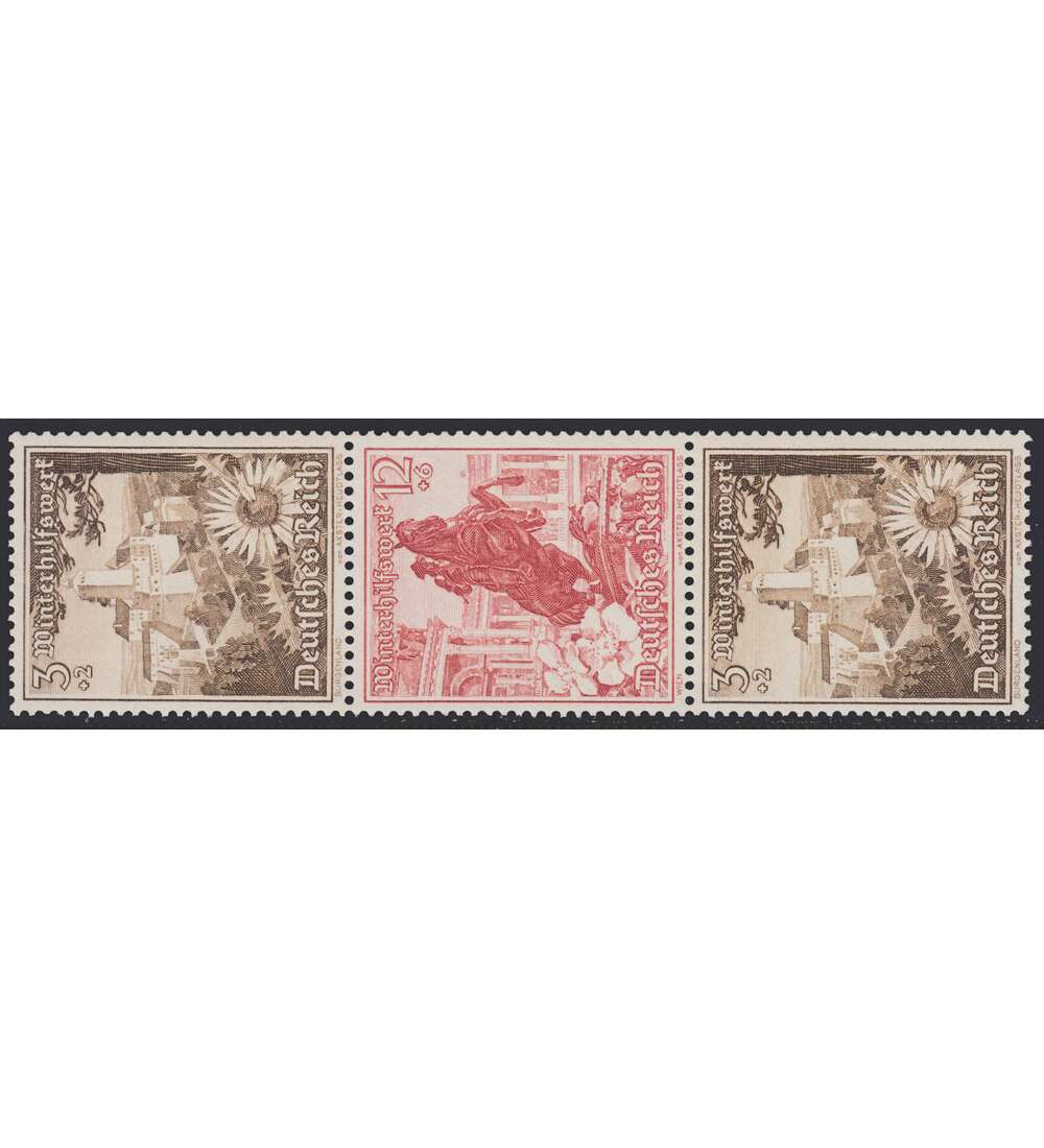 Deutsches Reich Zusammendruck S252 postfrisch ** Winterhilfe 1938 (3+12+3)