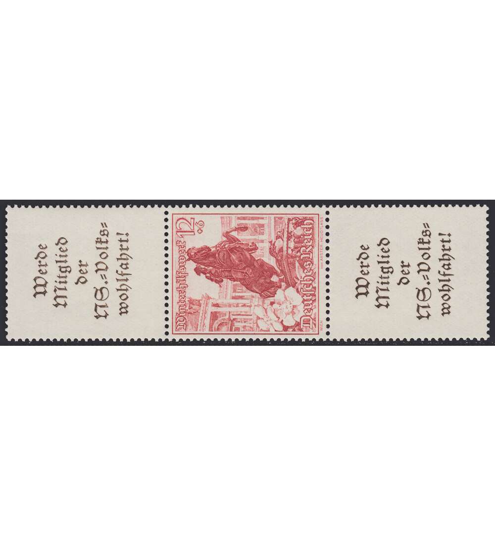 Deutsches Reich Zusammendruck S256 postfrisch ** Winterhilfe 1938 (A11.3+12+A11.3)