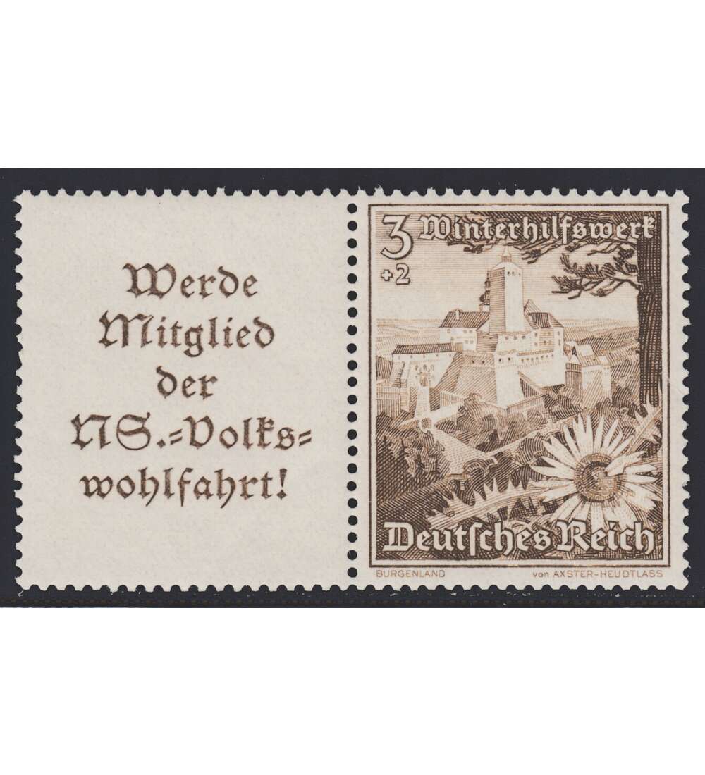 Deutsches Reich Zusammendruck W135 postfrisch ** Winterhilfe 1938 (A11.3+3)