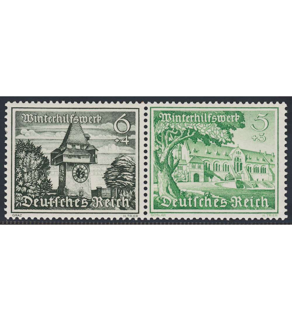 Deutsches Reich Zusammendruck W136 postfrisch ** Winterhilfe 1939 (6+5)