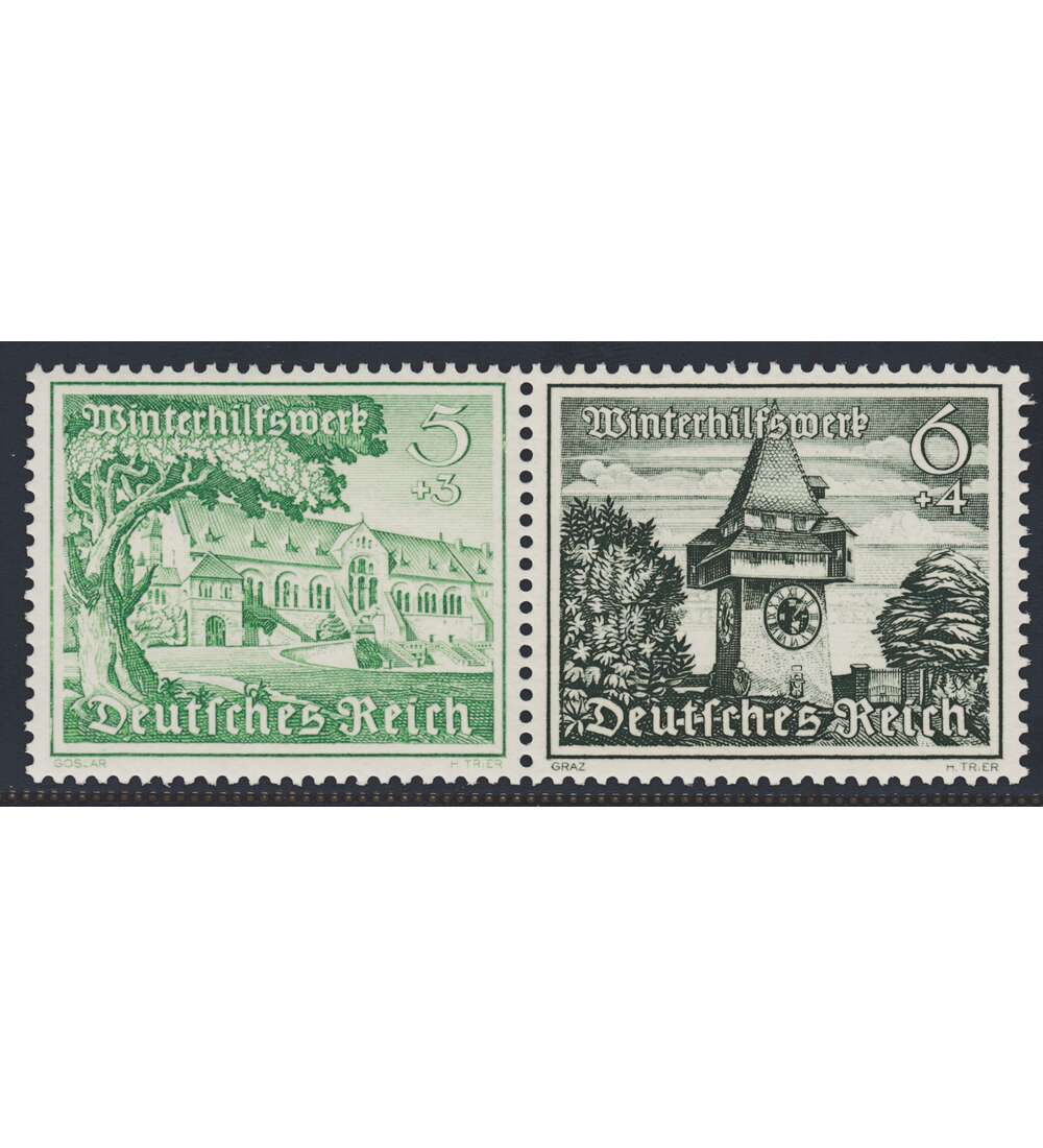 Deutsches Reich Zusammendruck W138 postfrisch ** Winterhilfe 1939 (5+6)