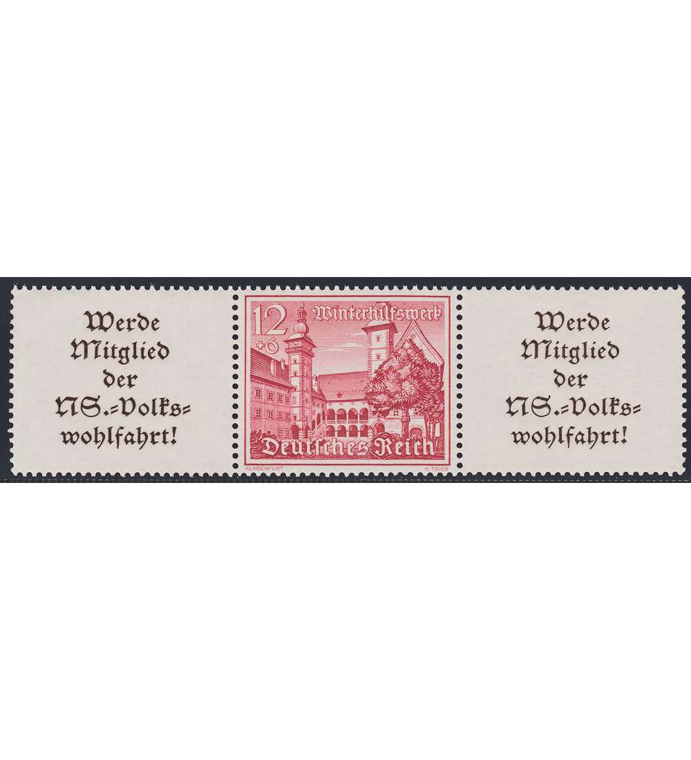 Deutsches Reich Zusammendruck W141 postfrisch ** Winterhilfe 1939 (A11.4+12+A11.4)