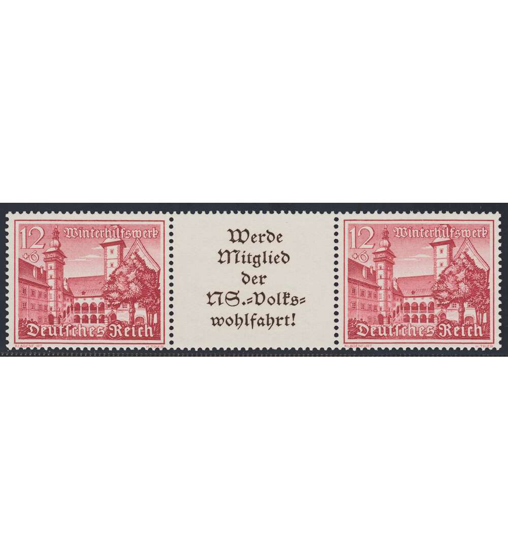 Deutsches Reich Zusammendruck W143 postfrisch ** Winterhilfe 1939 (12+A11.4+12)