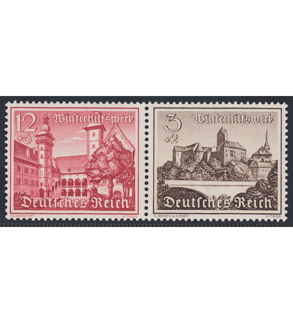 Deutsches Reich Zusammendruck W146 postfrisch ** Winterhilfe 1939 (12+3)