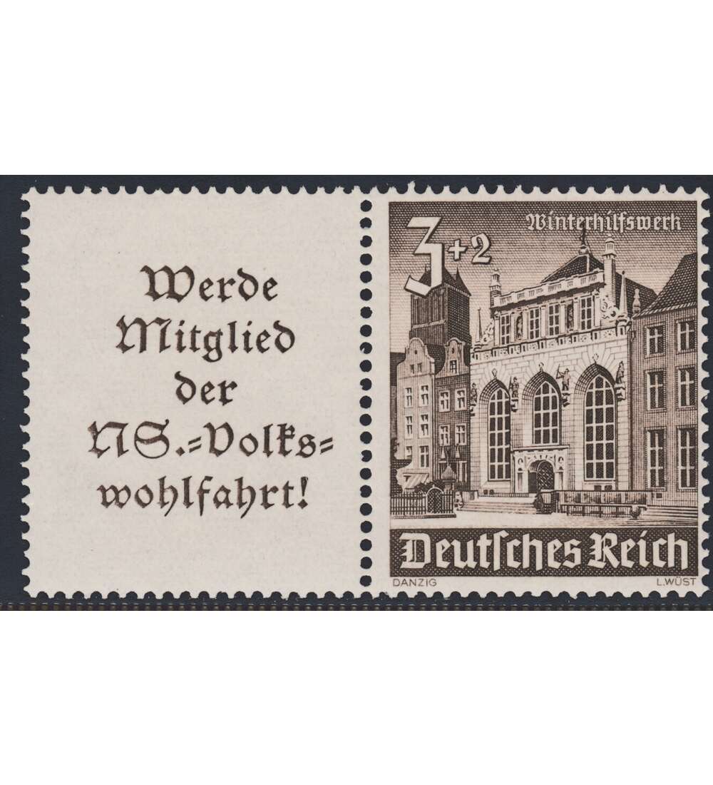 Deutsches Reich Zusammendruck W148 postfrisch ** Winterhilfe 1940 (A11.3+3)