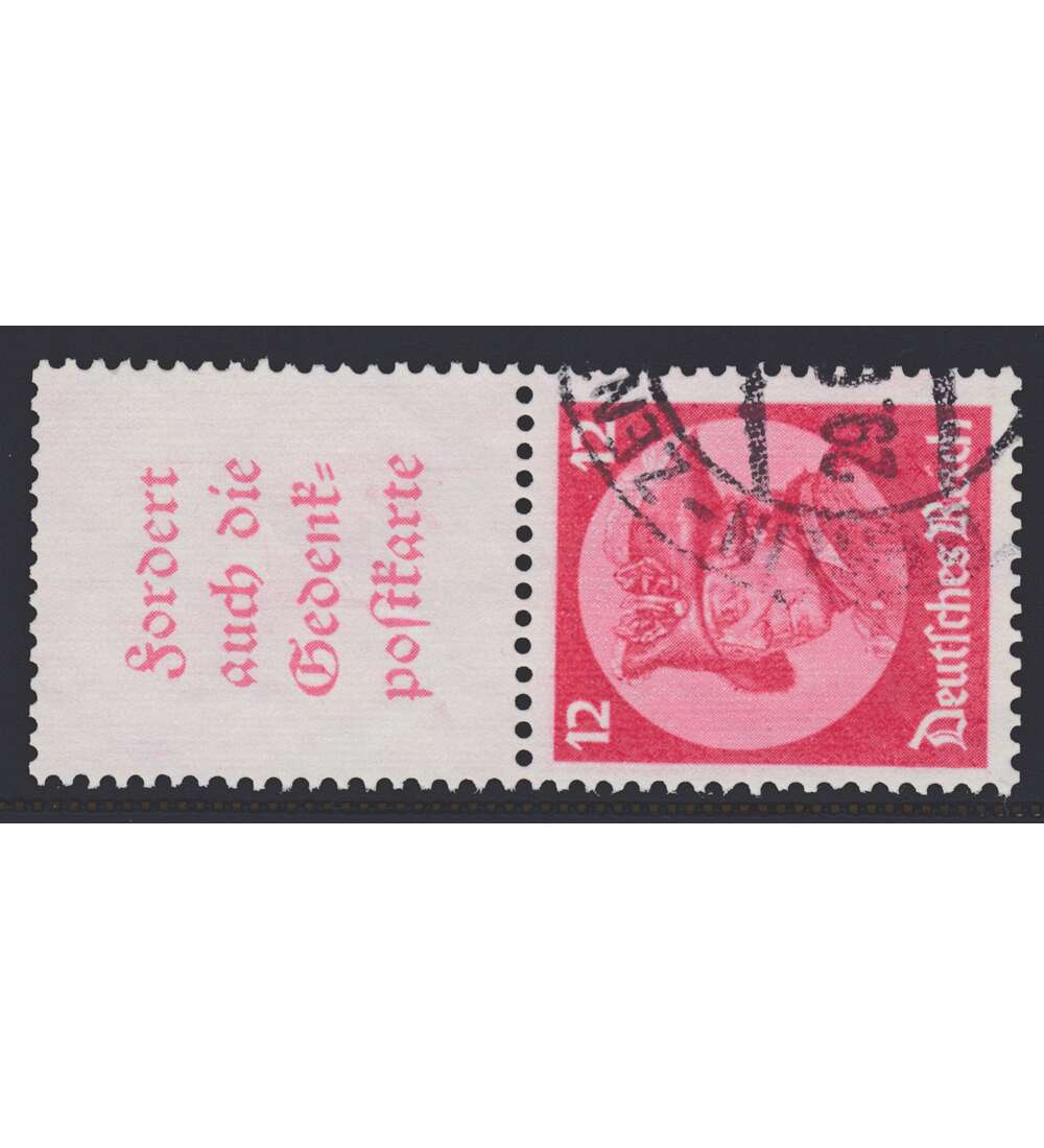 Deutsches Reich Zusammendruck S102 gestempelt Friedrich der Groe (A4+12)