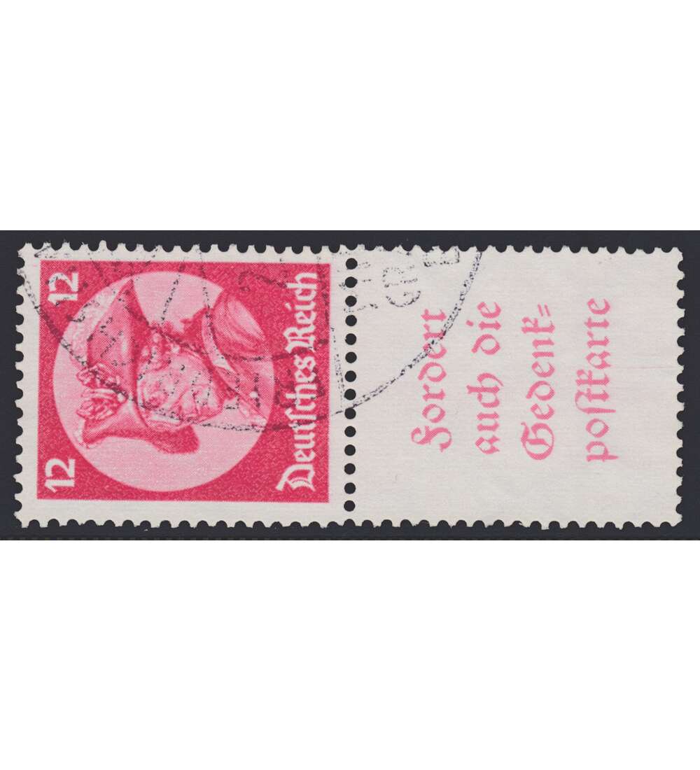 Deutsches Reich Zusammendruck S104 gestempelt Friedrich der Groe (12+A4)
