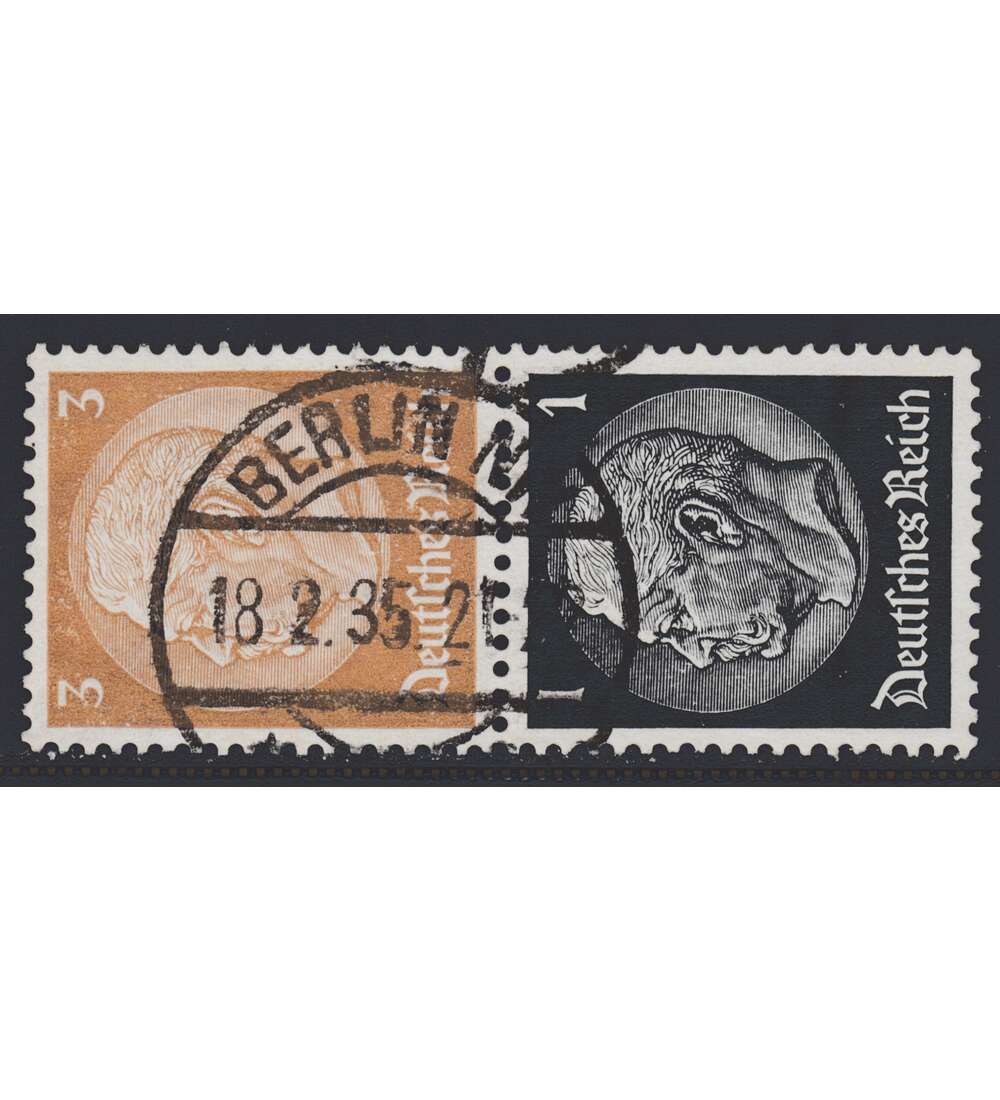 Deutsches Reich Zusammendruck S117 gestempelt Hindenburg 1934/1936 (3+1)