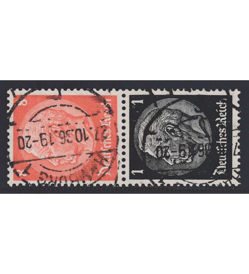 Deutsches Reich Zusammendruck S137 gestempelt Hindenburg 1934/1936 (8+1)