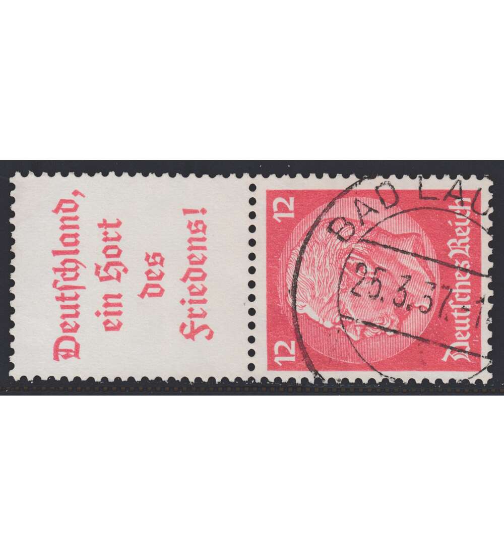 Deutsches Reich Zusammendruck S143 gestempelt Hindenburg 1934/1936 (A10+12)