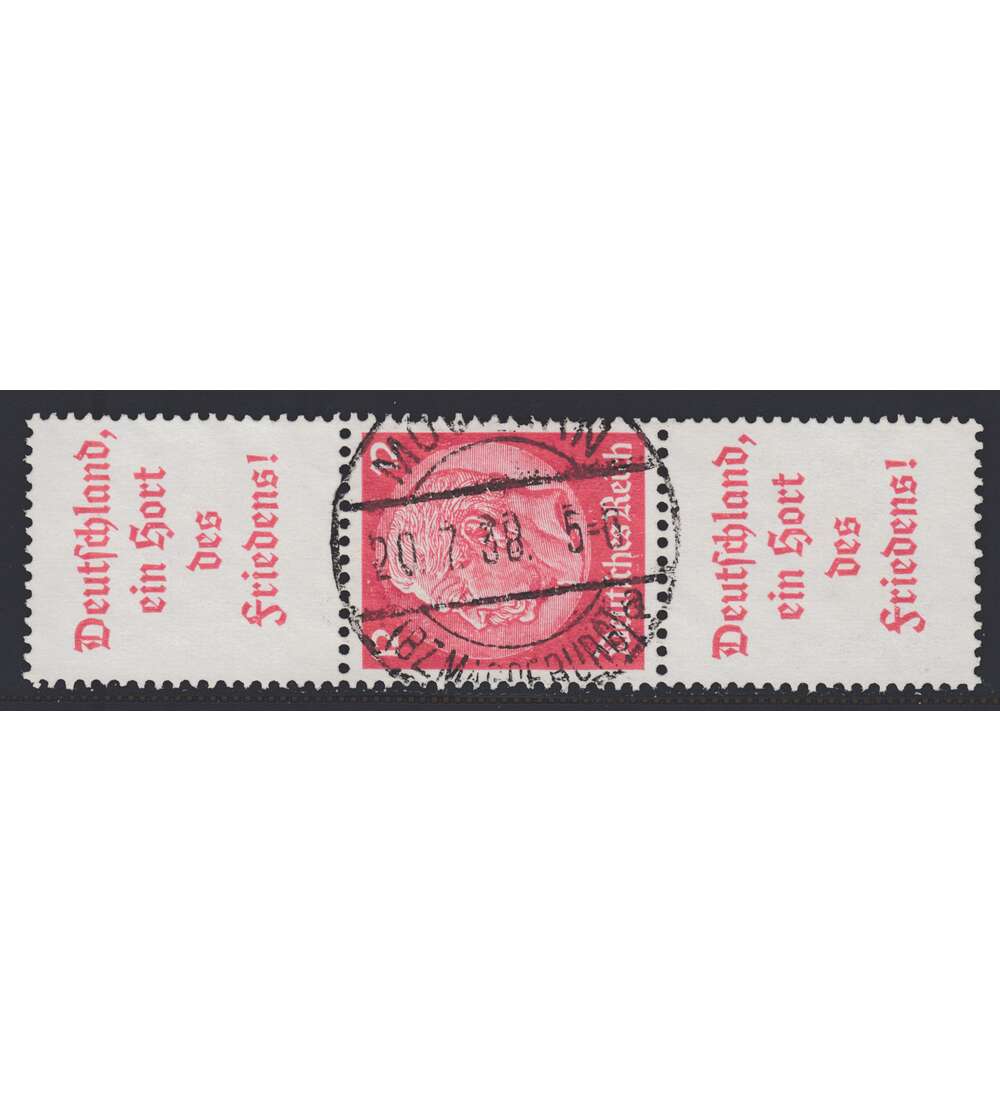 Deutsches Reich Zusammendruck S144 gestempelt Hindenburg 1934 (A10+12+A10)