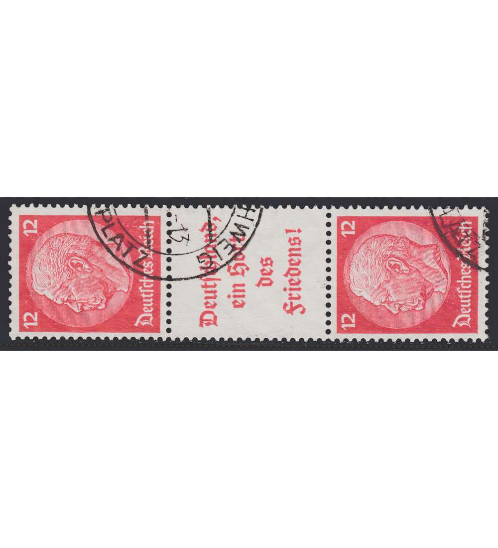 Deutsches Reich Zusammendruck S146 gestempelt Hindenburg 1934 (12+A10+12)