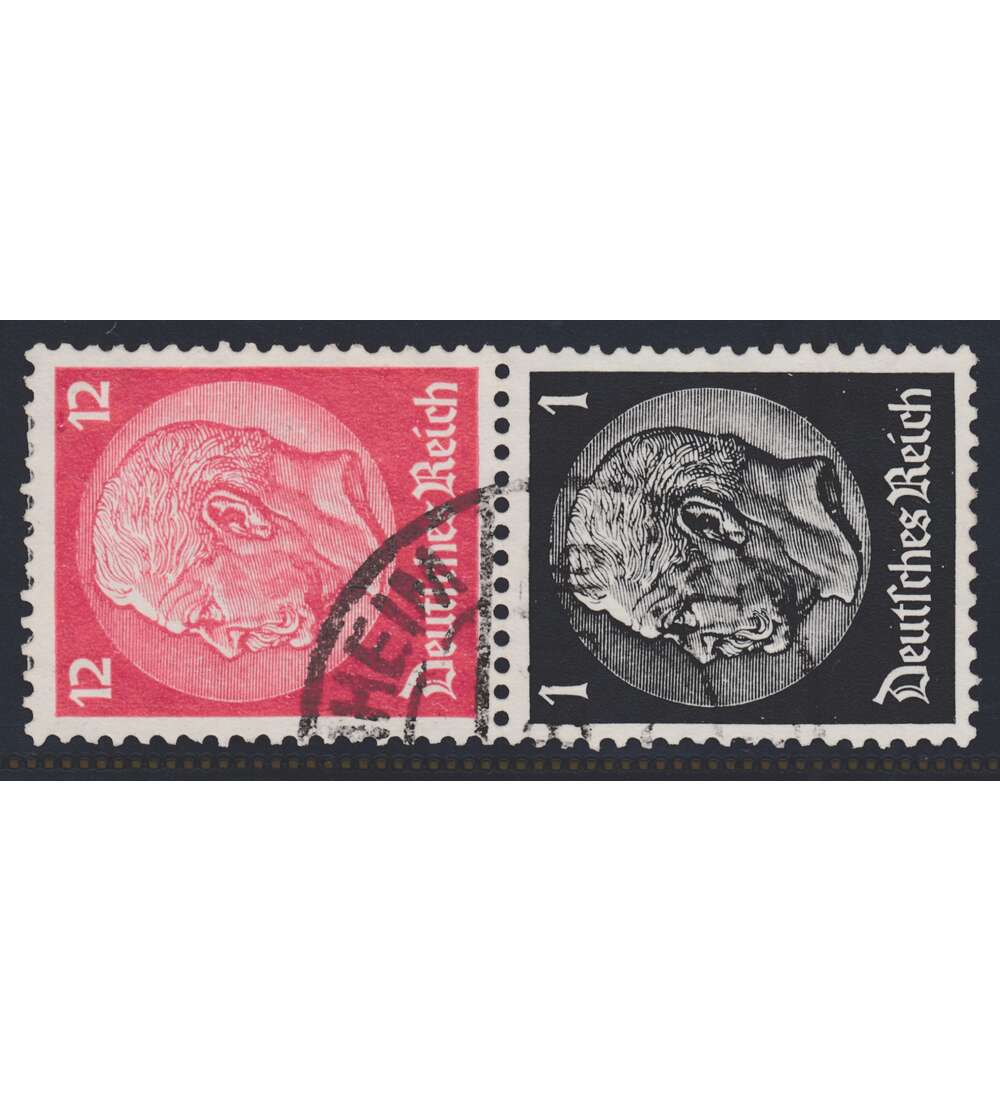 Deutsches Reich Zusammendruck S149 gestempelt Hindenburg 1937 (12+1)