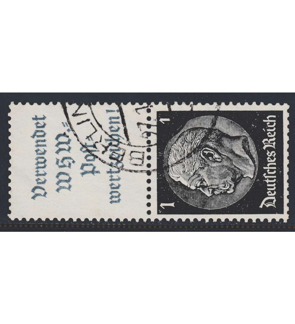 Deutsches Reich Zusammendruck S167 gestempelt Hindenburg 1939 (A12+1)