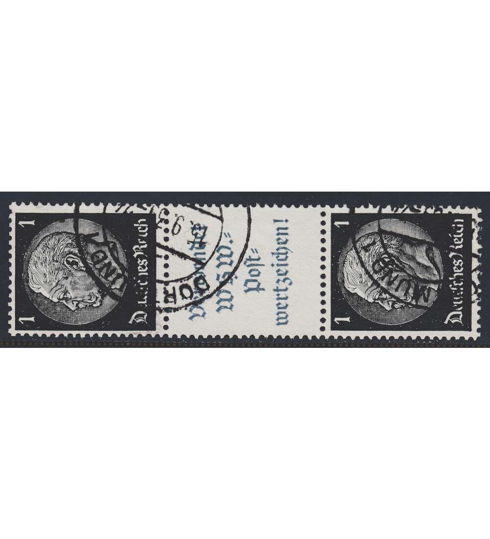 Deutsches Reich Zusammendruck S170 gestempelt Hindenburg 1939 (1+A12+1)