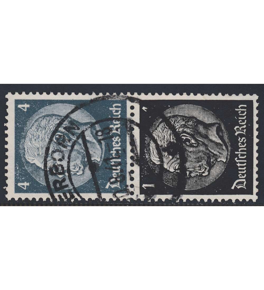 Deutsches Reich Zusammendruck S171 gestempelt Hindenburg 1939 (4+1)