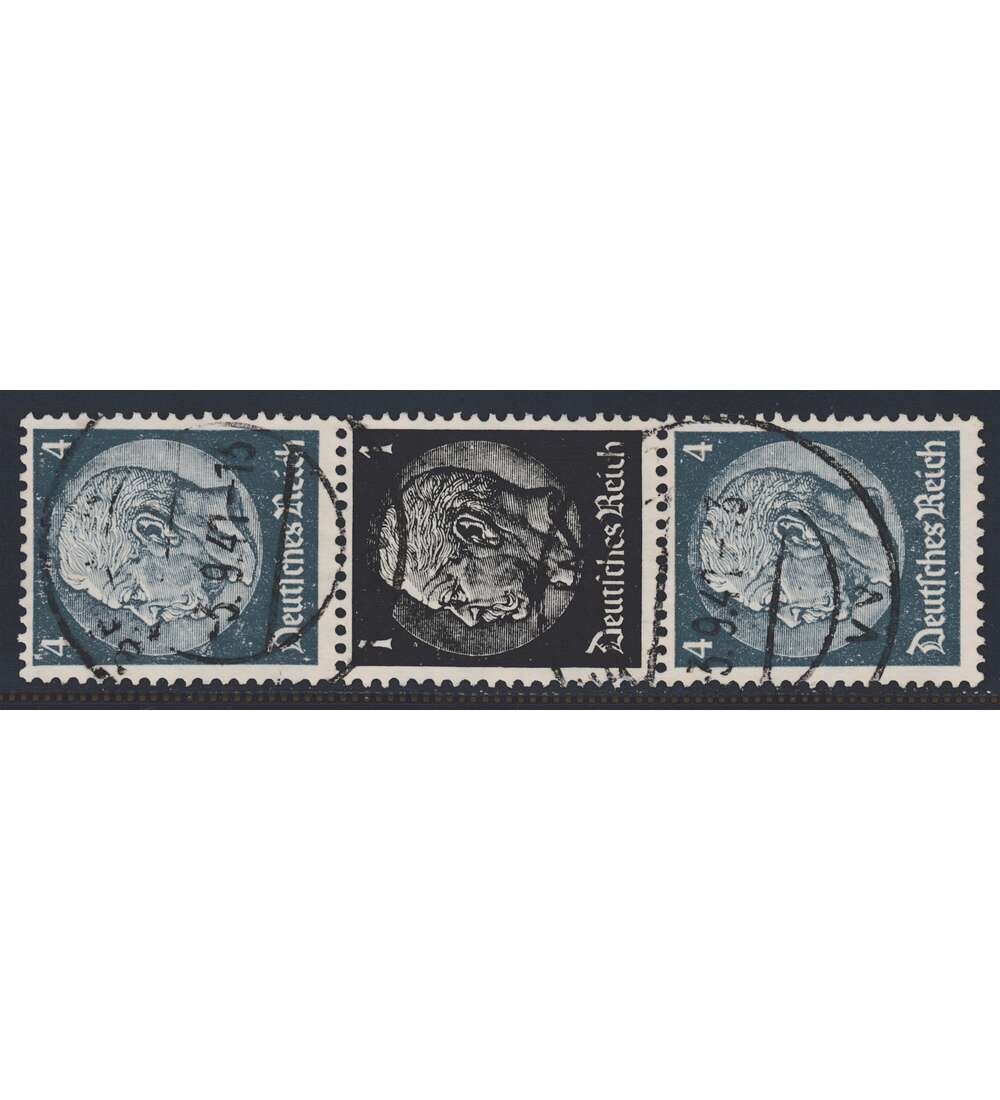Deutsches Reich Zusammendruck S172 gestempelt Hindenburg 1939 (4+1+4)