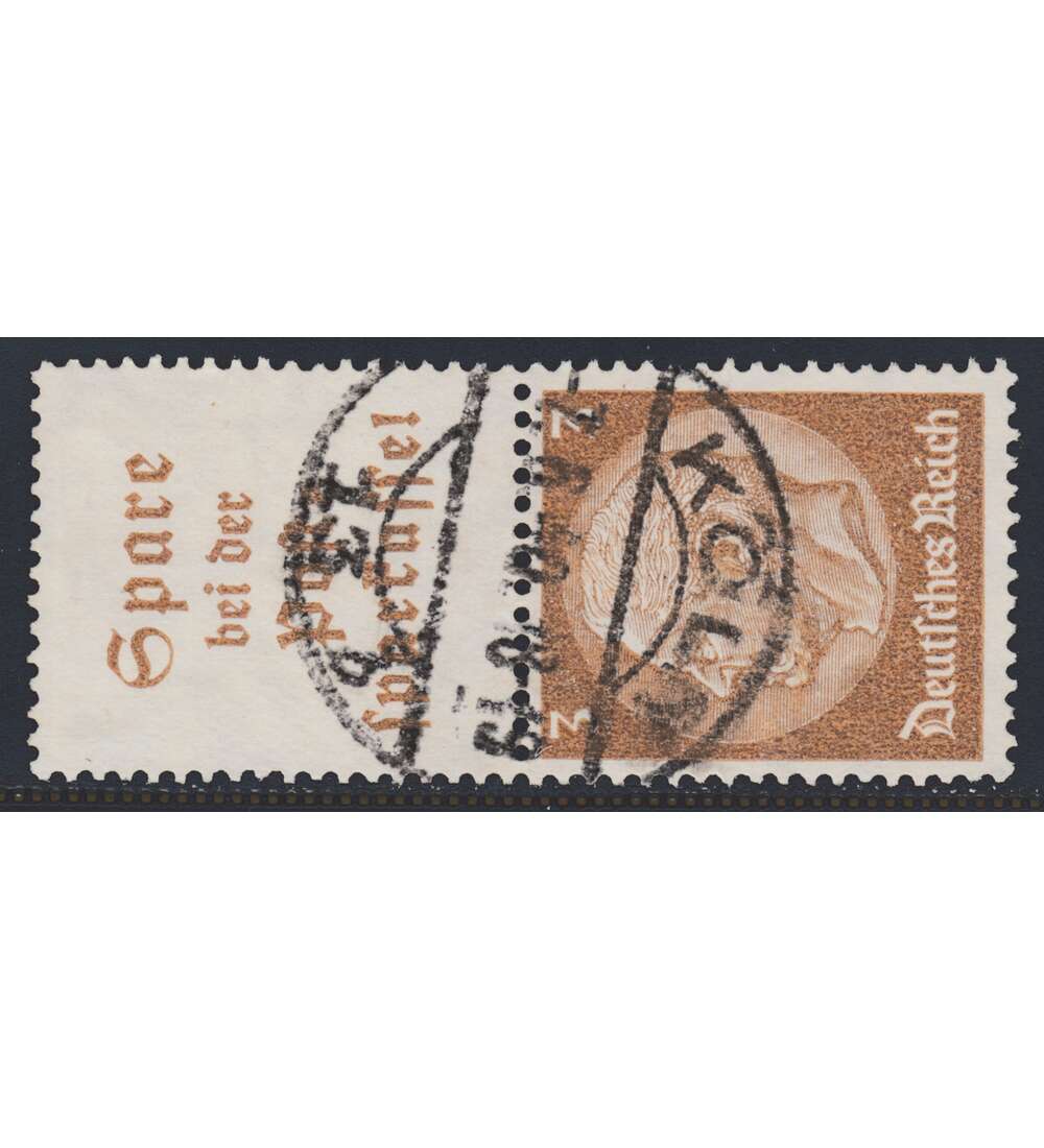 Deutsches Reich Zusammendruck S175 gestempelt Hindenburg 1939 (A13.1+13)
