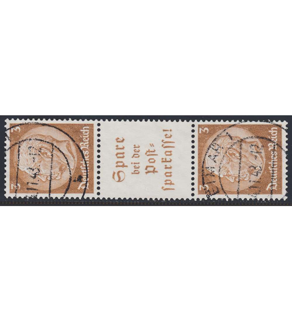 Deutsches Reich Zusammendruck S178 gestempelt Hindenburg 1939 (3+A13.1+3)